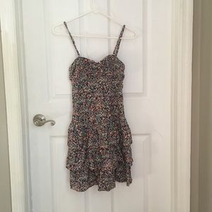 Express floral dress with ruffle bottom